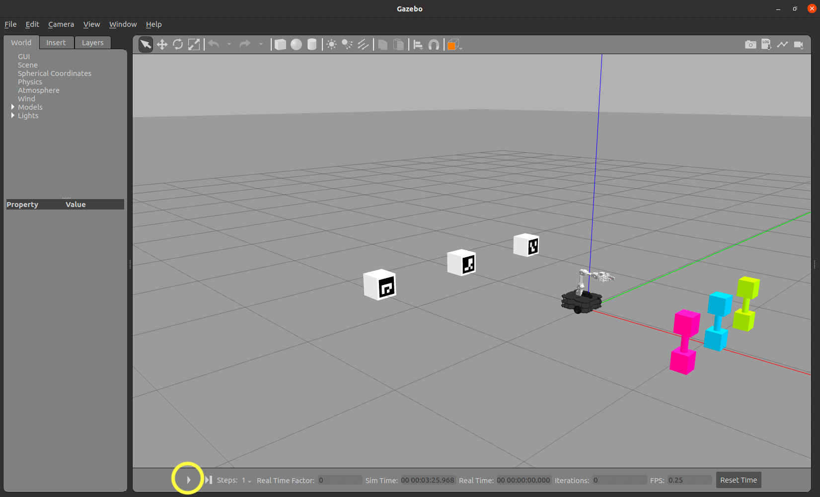 Gazebo world for Q-learning project