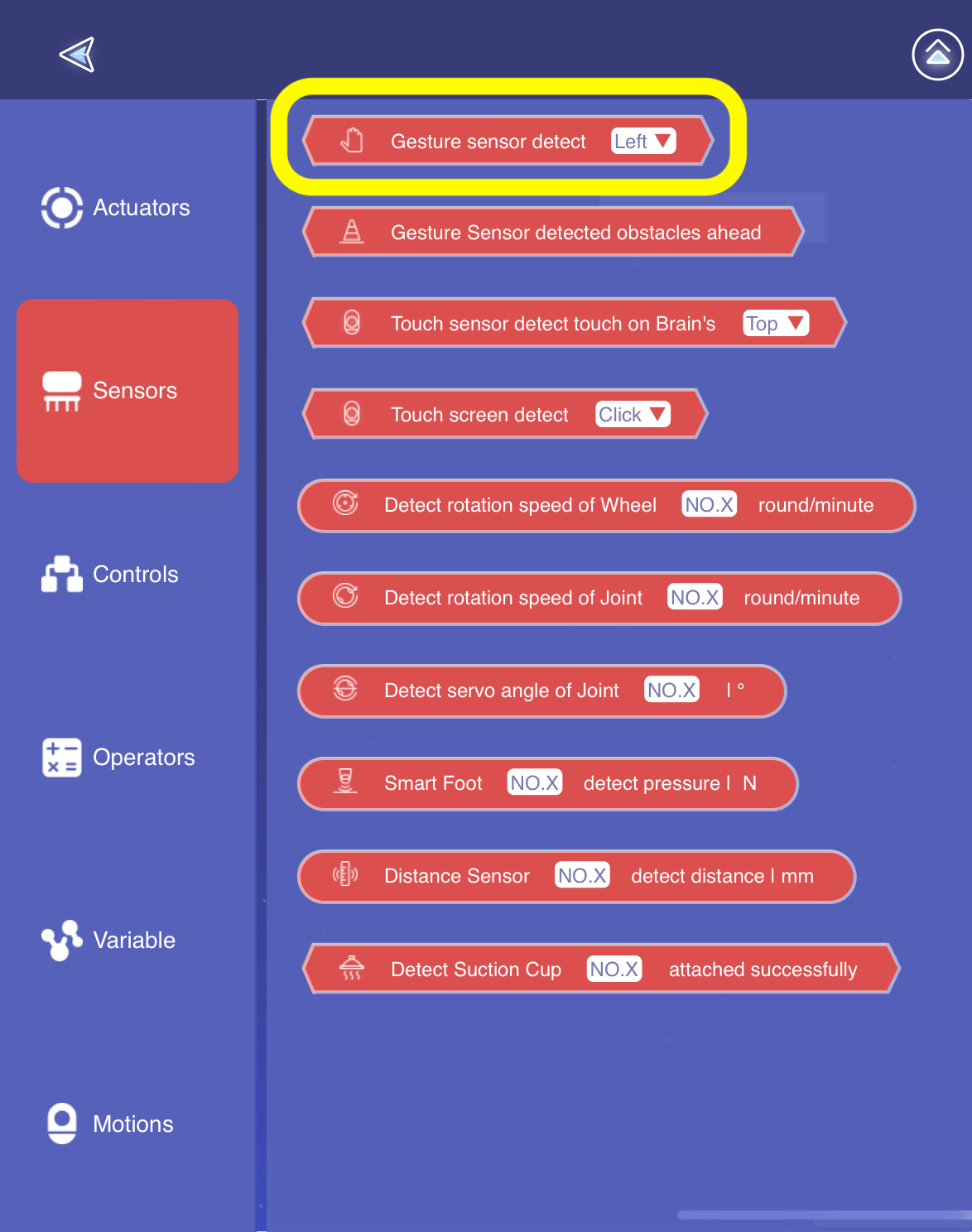 Exercise 2 Sensor Options