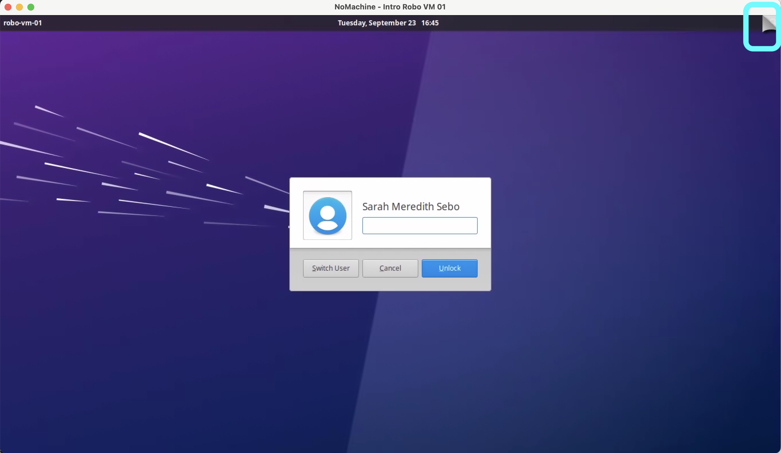 NoMachine display settings peel back